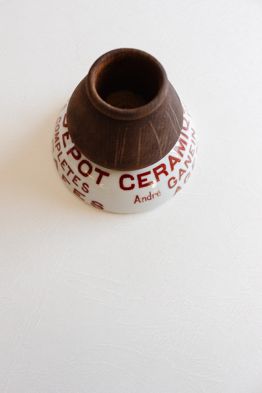 antique french "grand depot céramique" advertising match striker