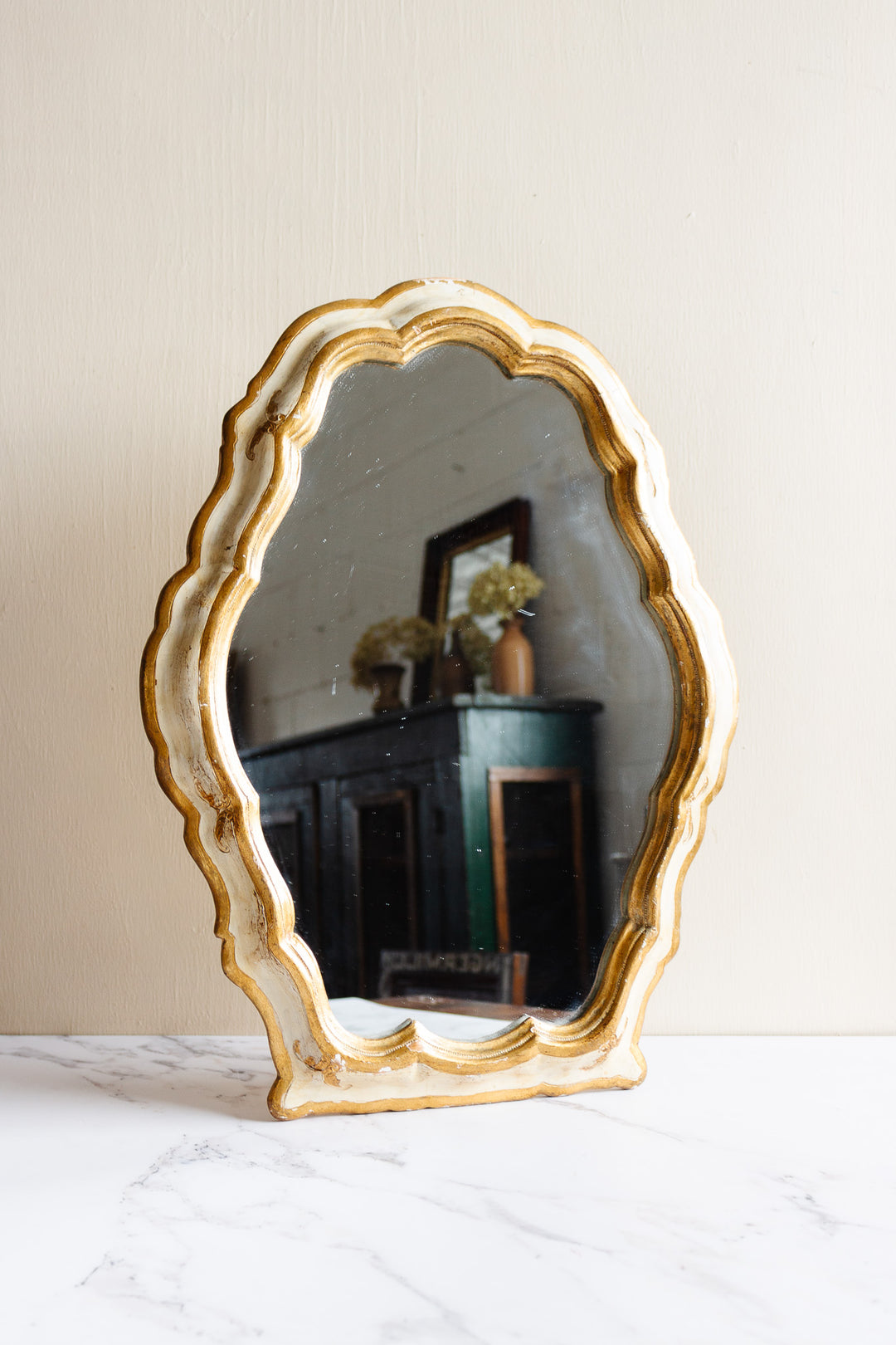 rare midcentury italian florentine vanity mirror