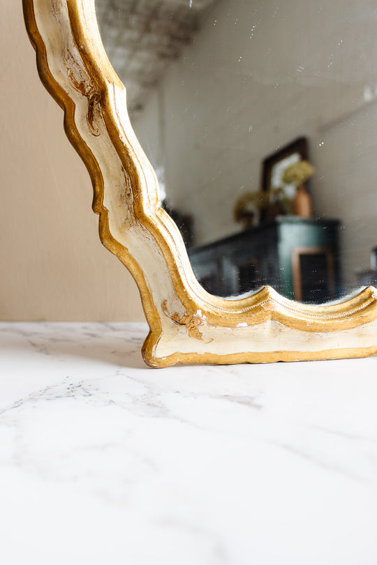 rare midcentury italian florentine vanity mirror