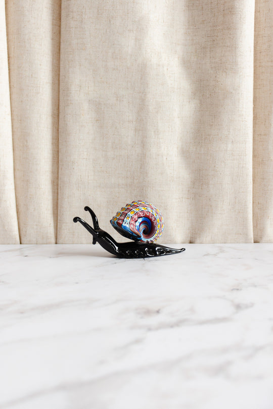 vintage Italian Murano “millefiori” snail