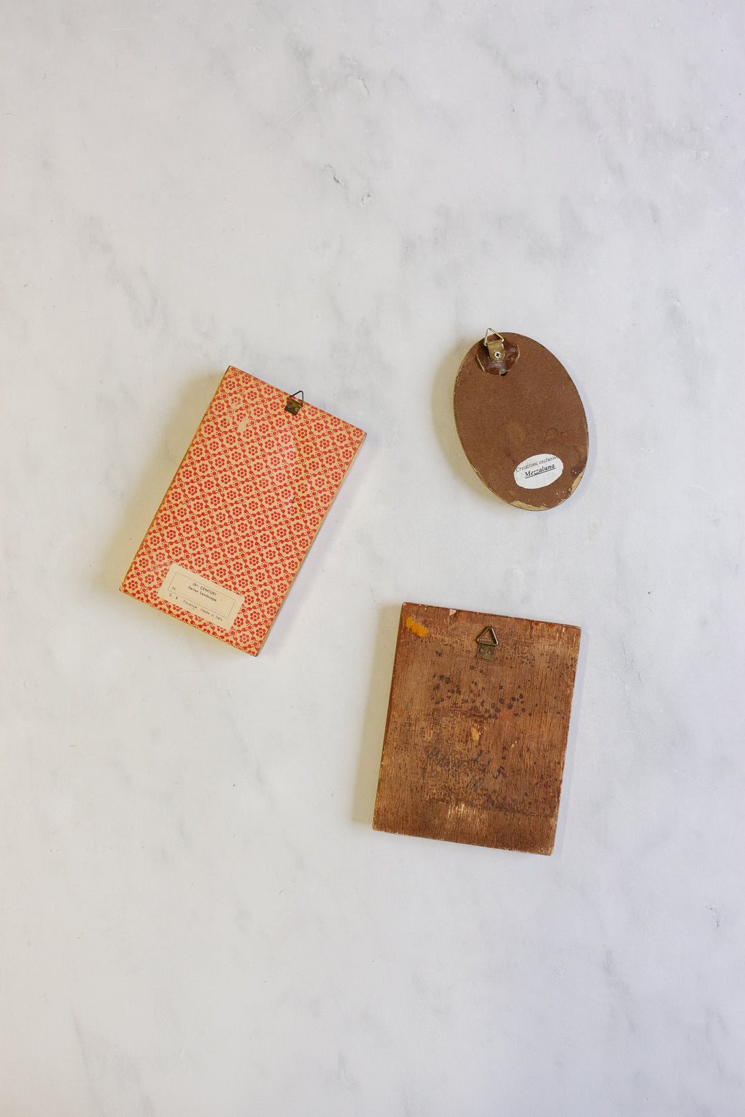 vintage Italian Florentine art, set of three