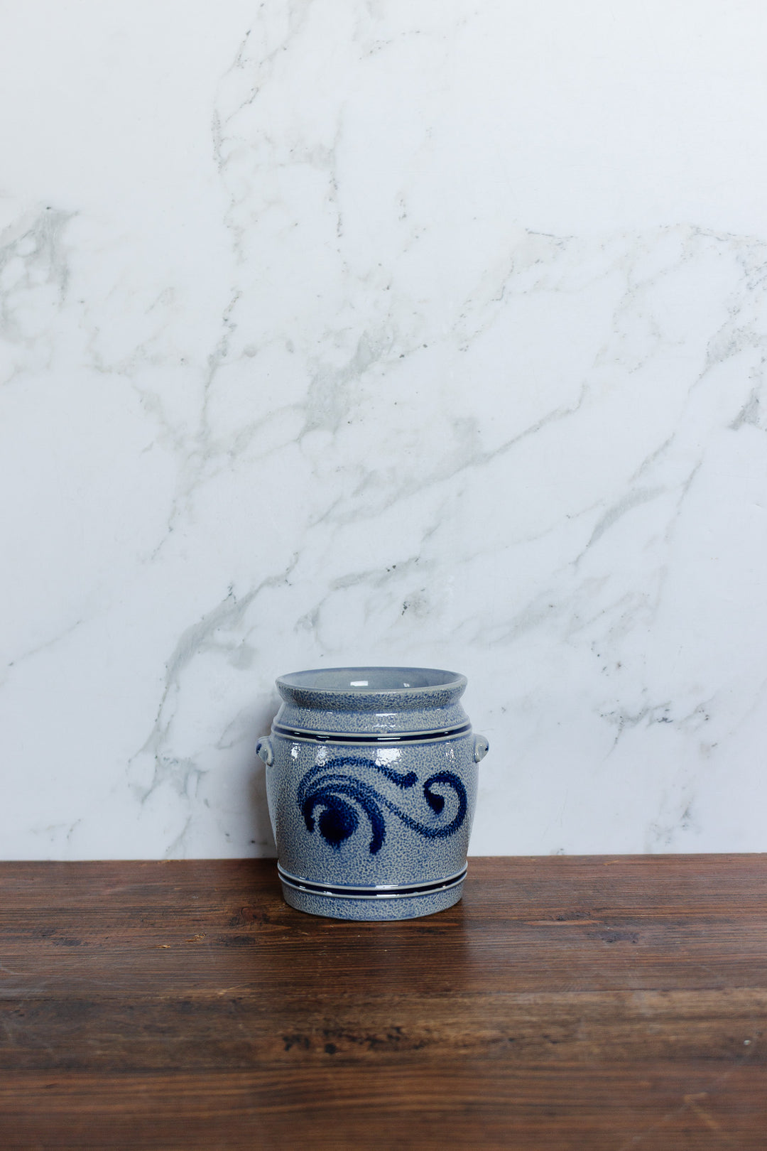 vintage german marzi & remy blue salt cellar