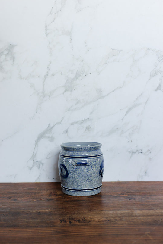 vintage german marzi & remy blue salt cellar