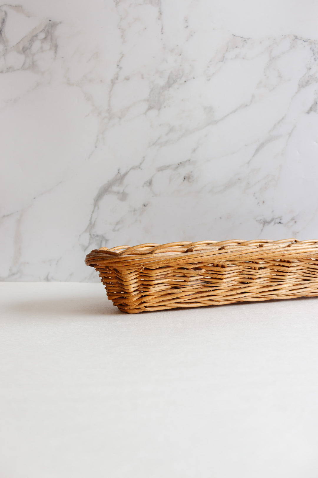 vintage french willow baguette basket