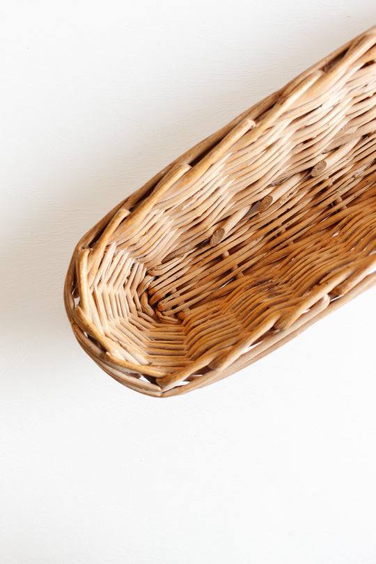 vintage french willow baguette basket