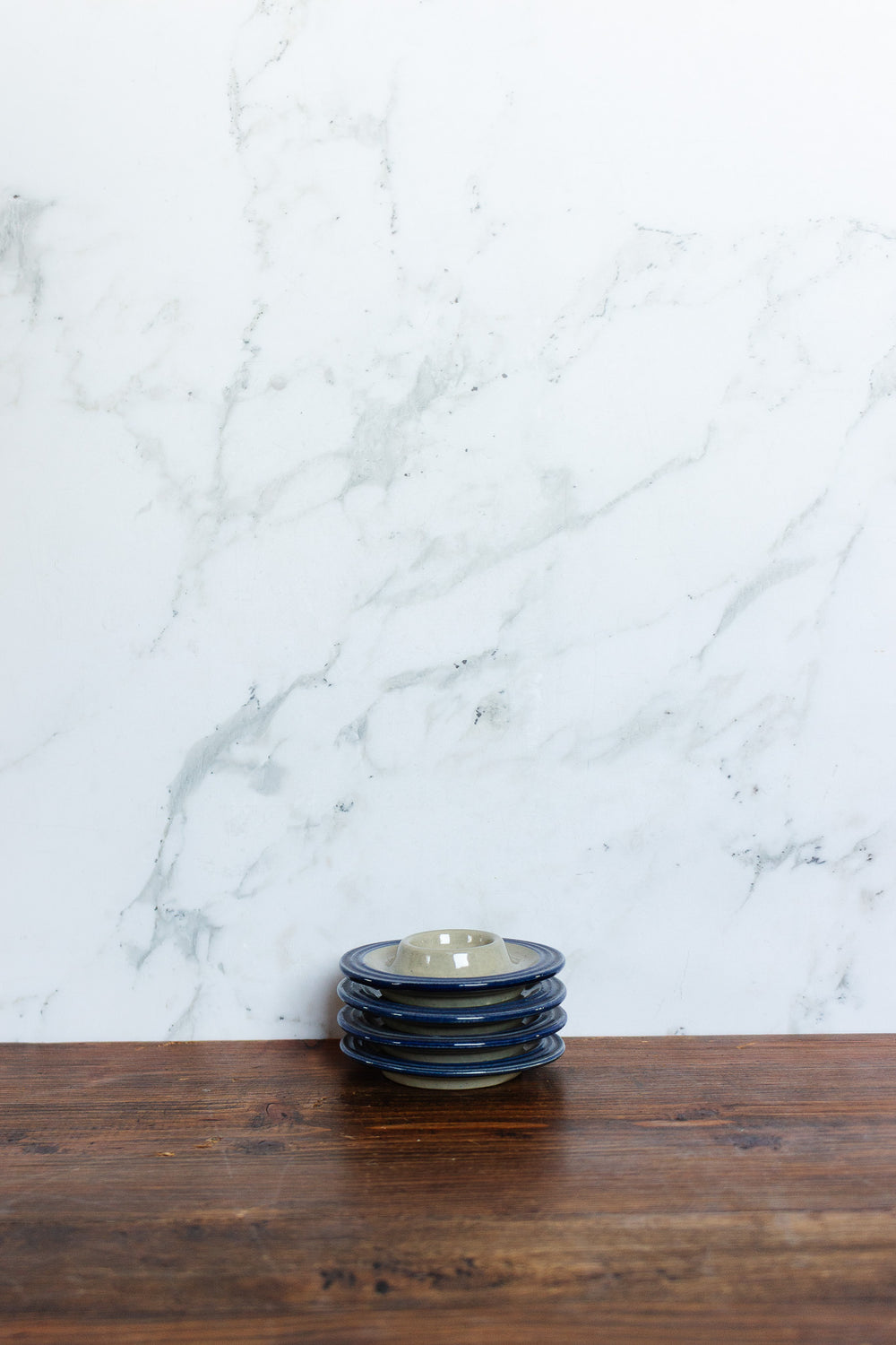 vintage german stoneware egg cups, set of 4