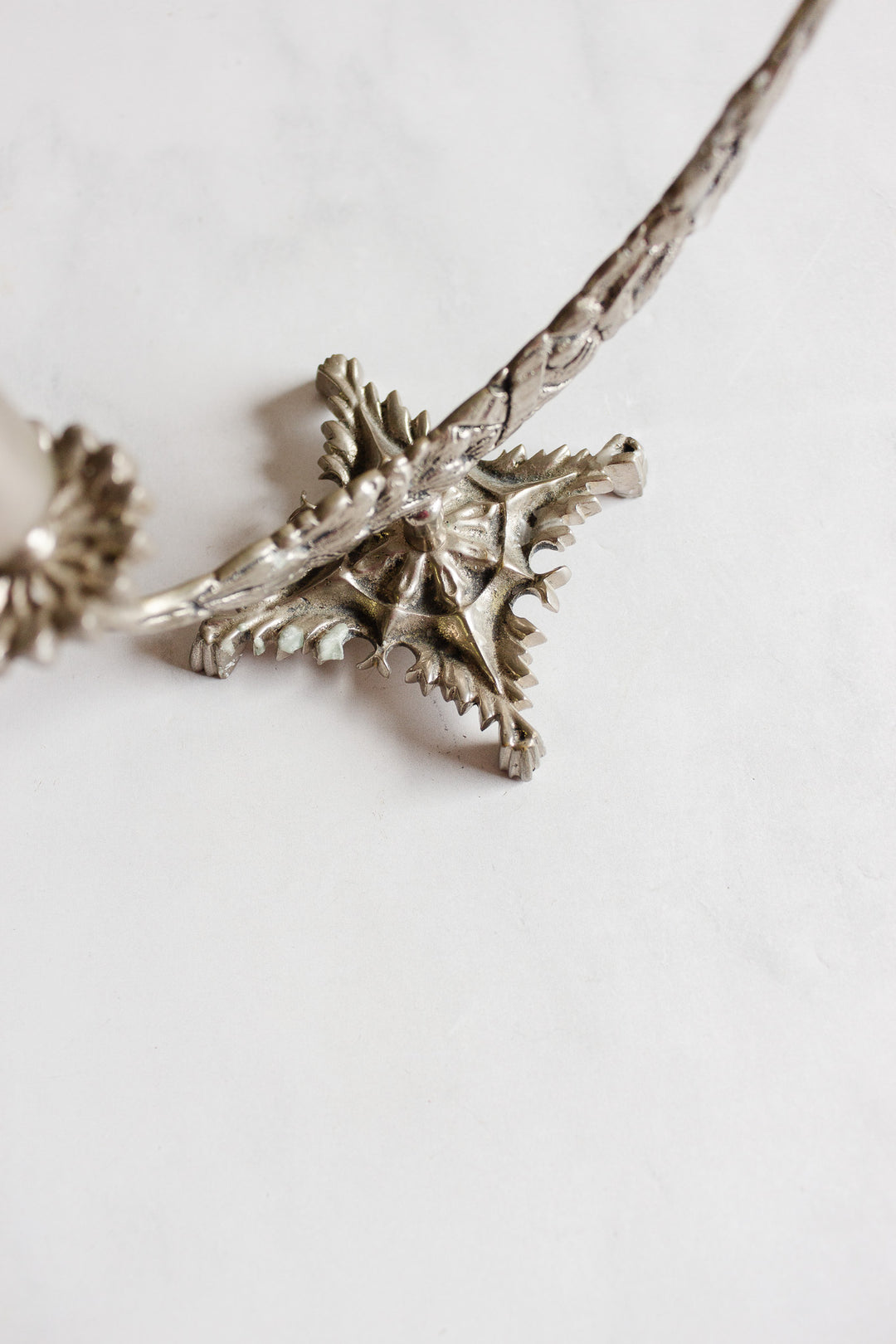 vintage european asymmetrical silver candelabra