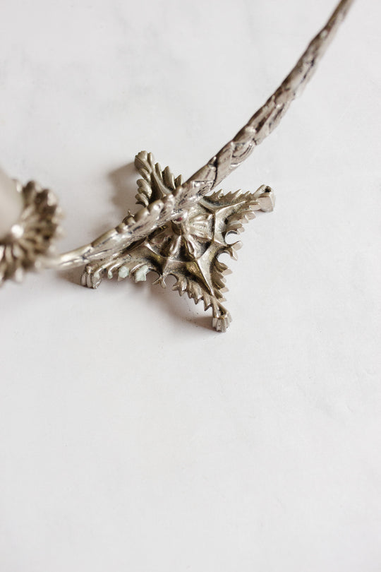 vintage european asymmetrical silver candelabra