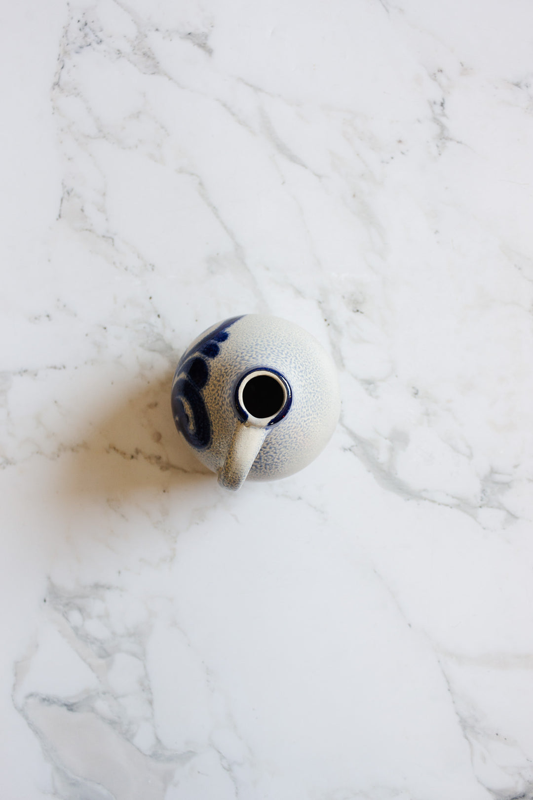 vintage german cobalt blue stoneware jug