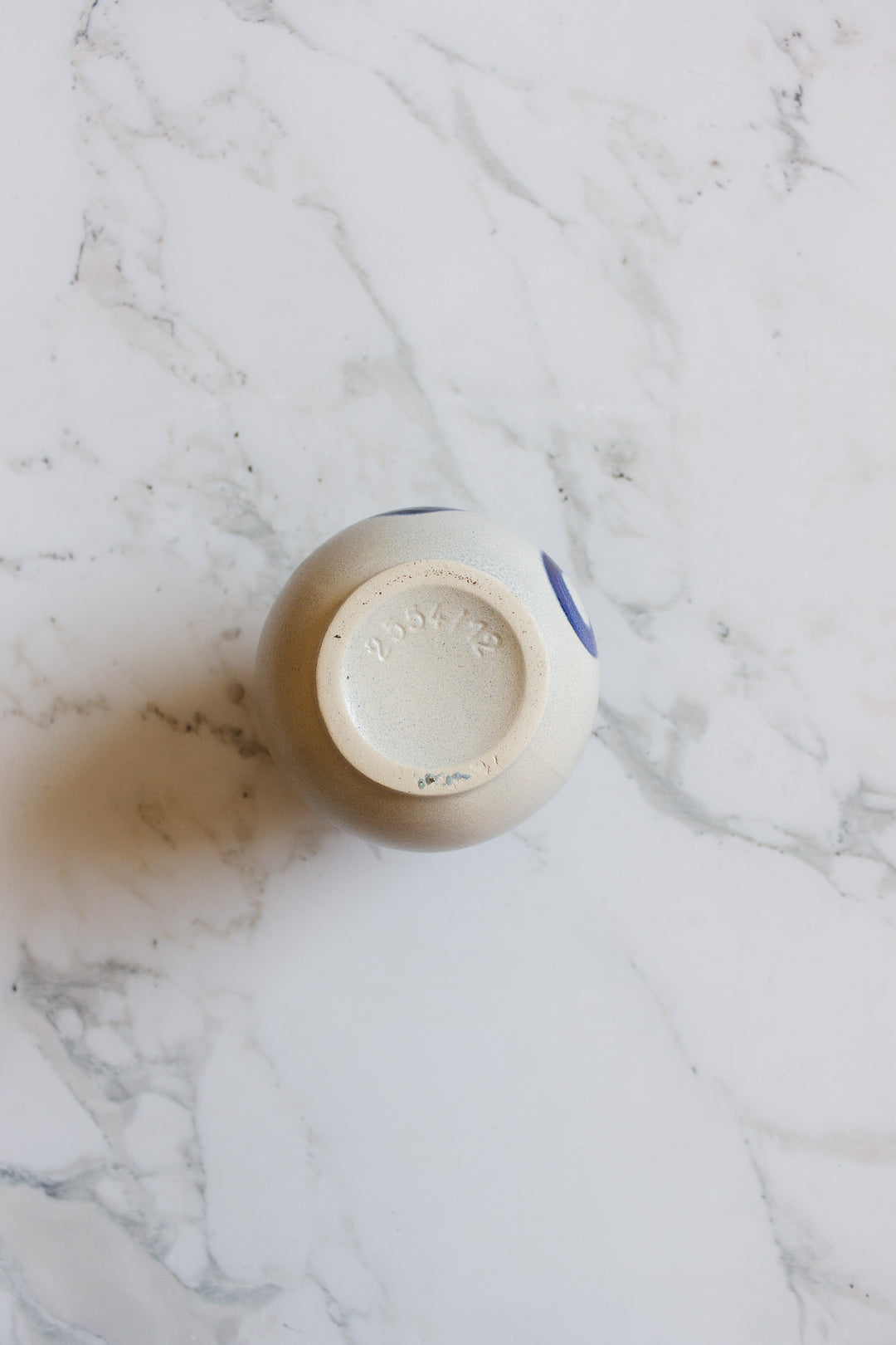 vintage german cobalt blue stoneware jug