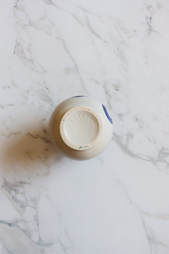 vintage german cobalt blue stoneware jug