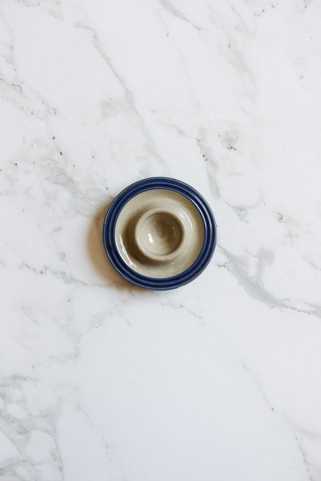 vintage german stoneware egg cups, set of 4