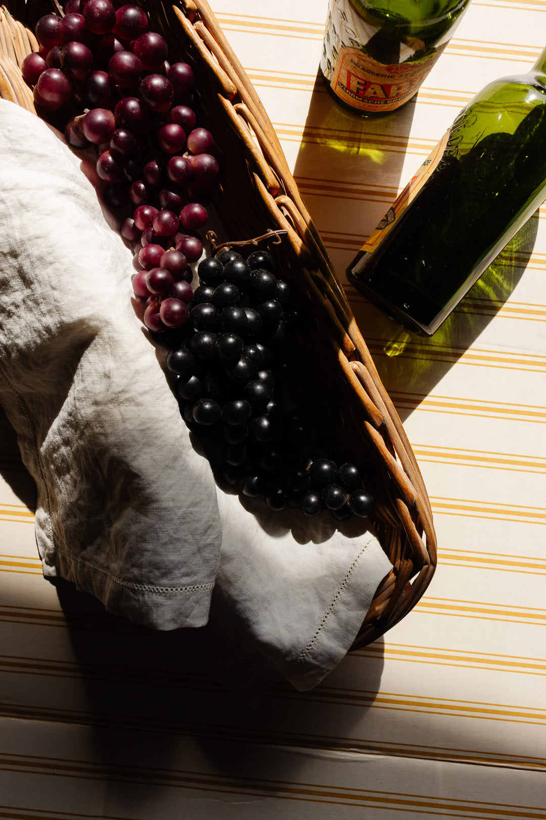 vintage french willow baguette basket
