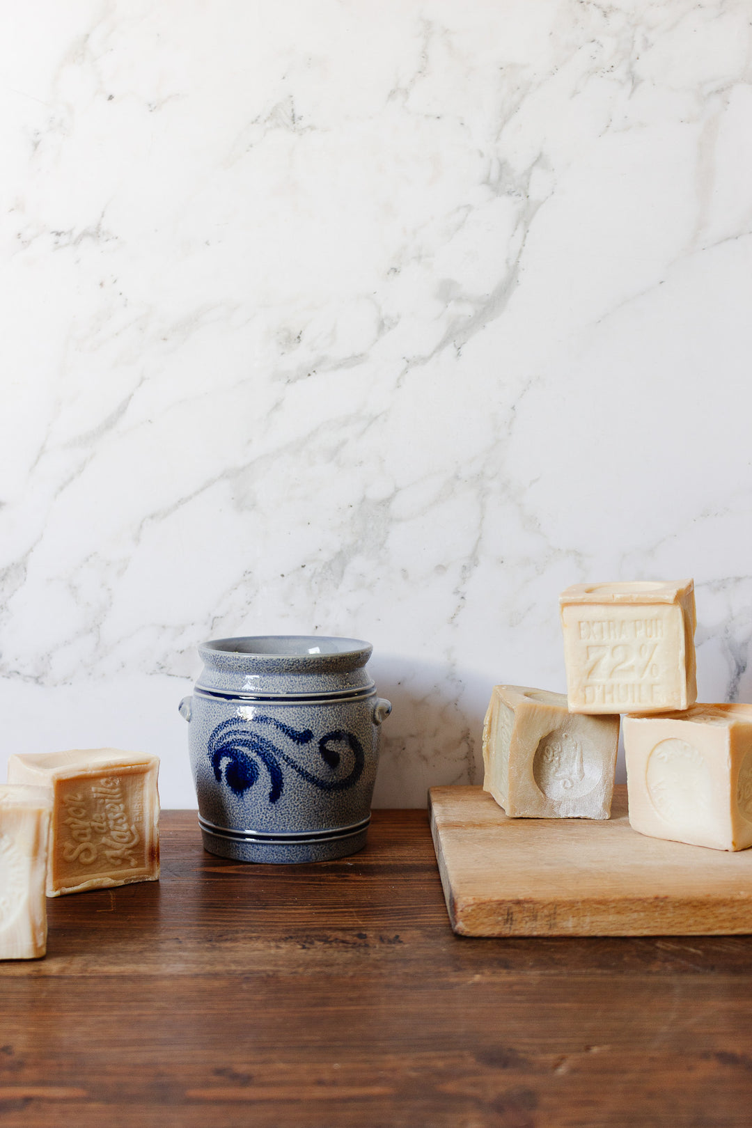 vintage german marzi & remy blue salt cellar