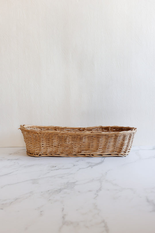 vintage french woven baguette basket