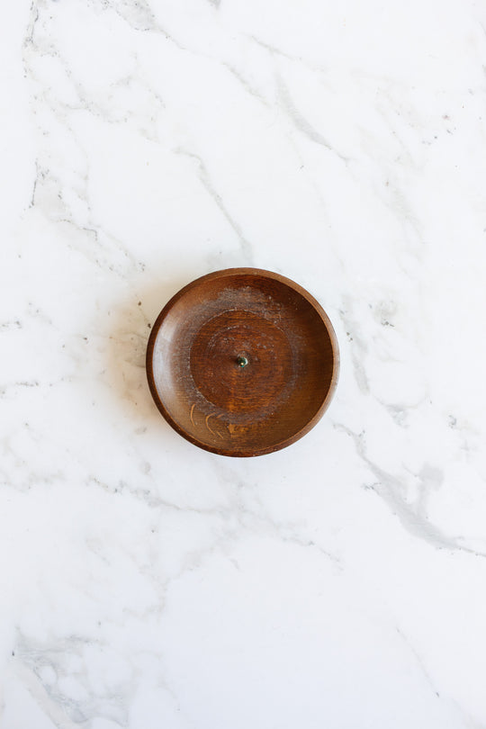 vintage german turned wooden candlestick