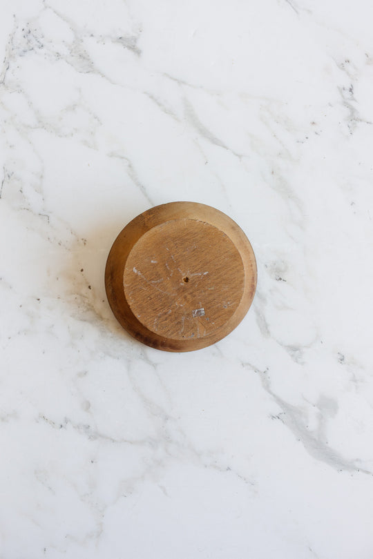 vintage german turned wooden candlestick