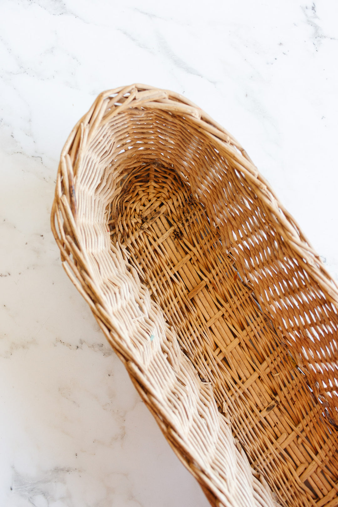 vintage french woven baguette basket