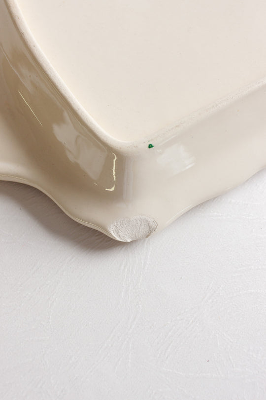 vintage french "ceylan" Longwy cake plate