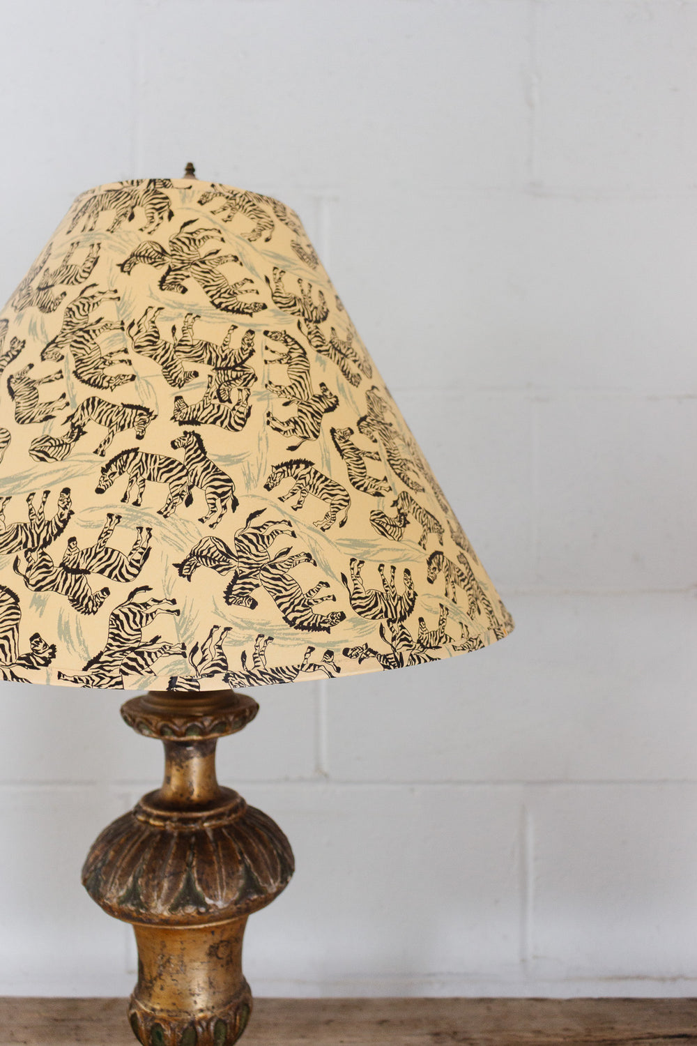 vintage zebra paper lampshade