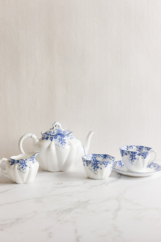 rare vintage shelley dainty blue tea set