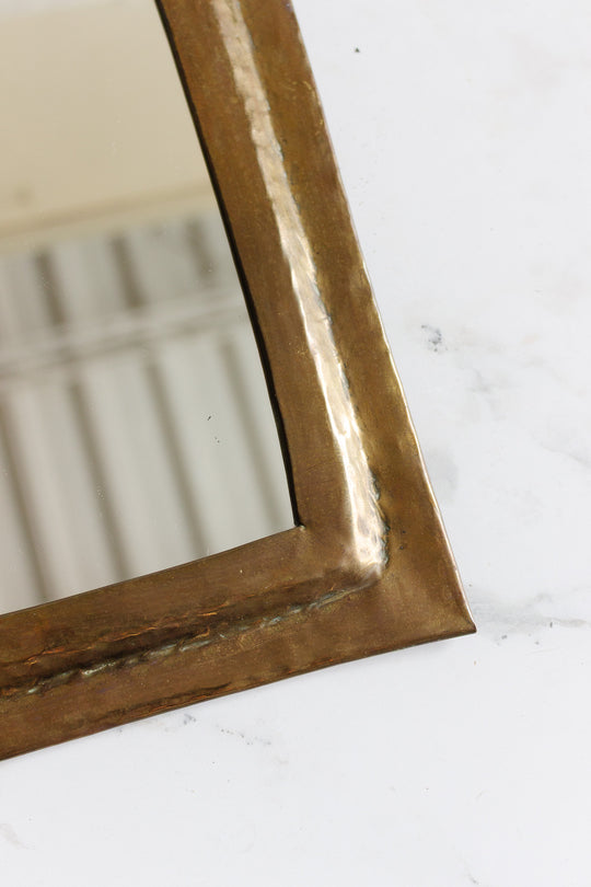 vintage moroccan arched brass mirror