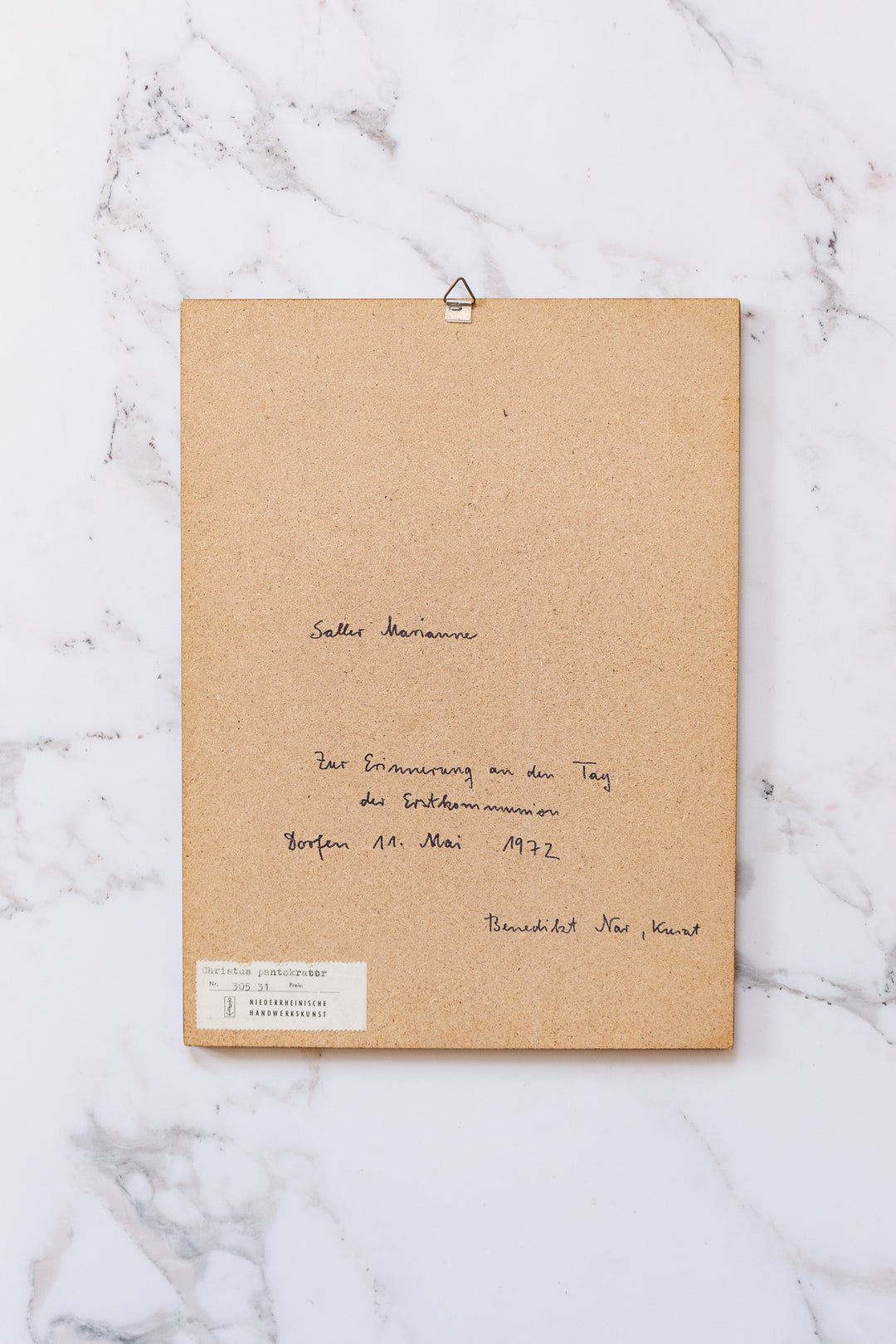 vintage German religious icon, “Christ Pantocrator”