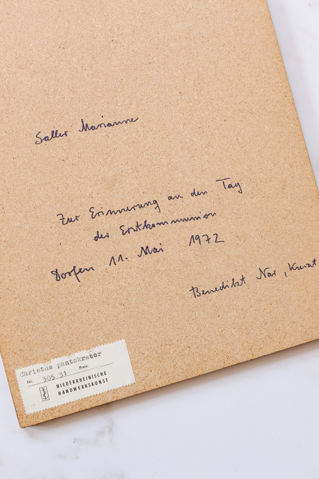 vintage German religious icon, “Christ Pantocrator”