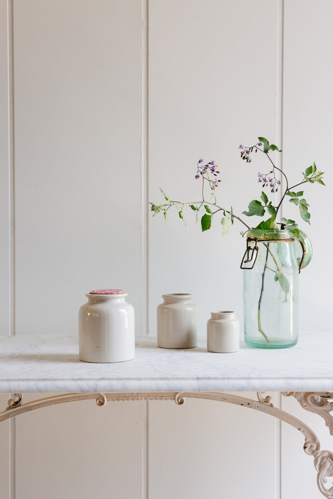 vintage quintessentially french mustard jar