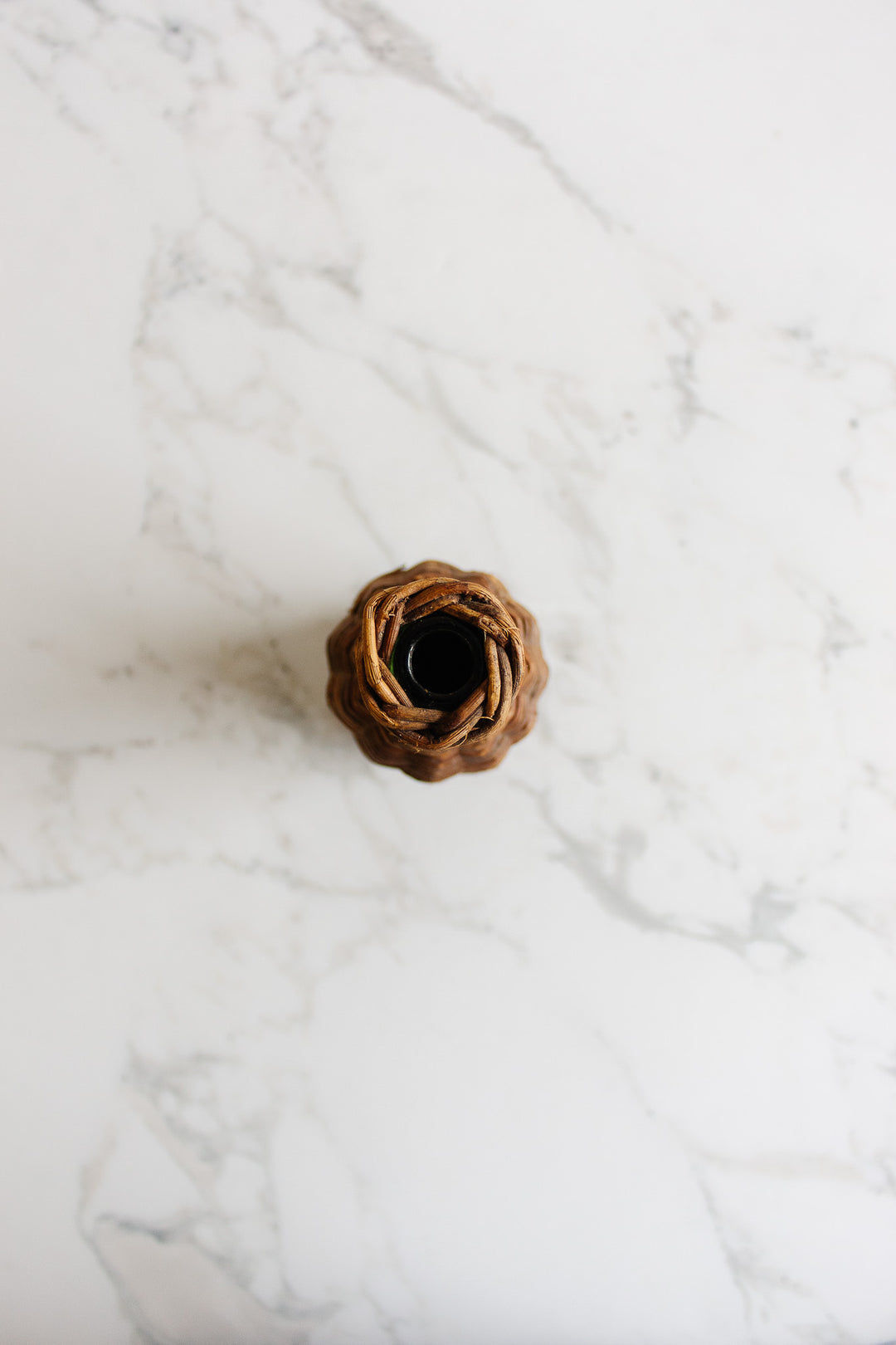 vintage french wicker wrapped bottle