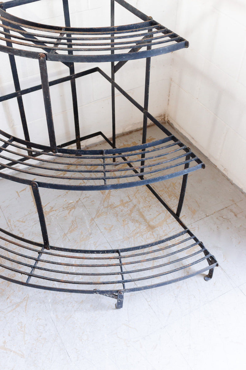 1940s french wrought iron florist étagère Joliette