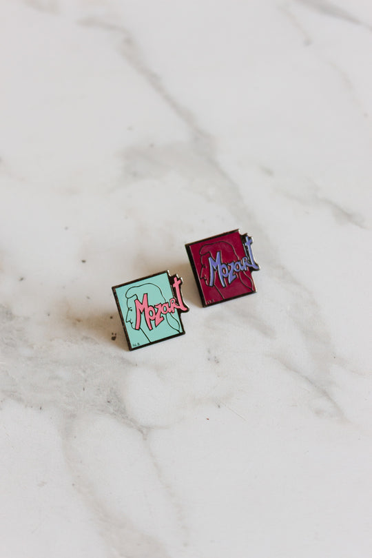 vintage french enamel mozart pin