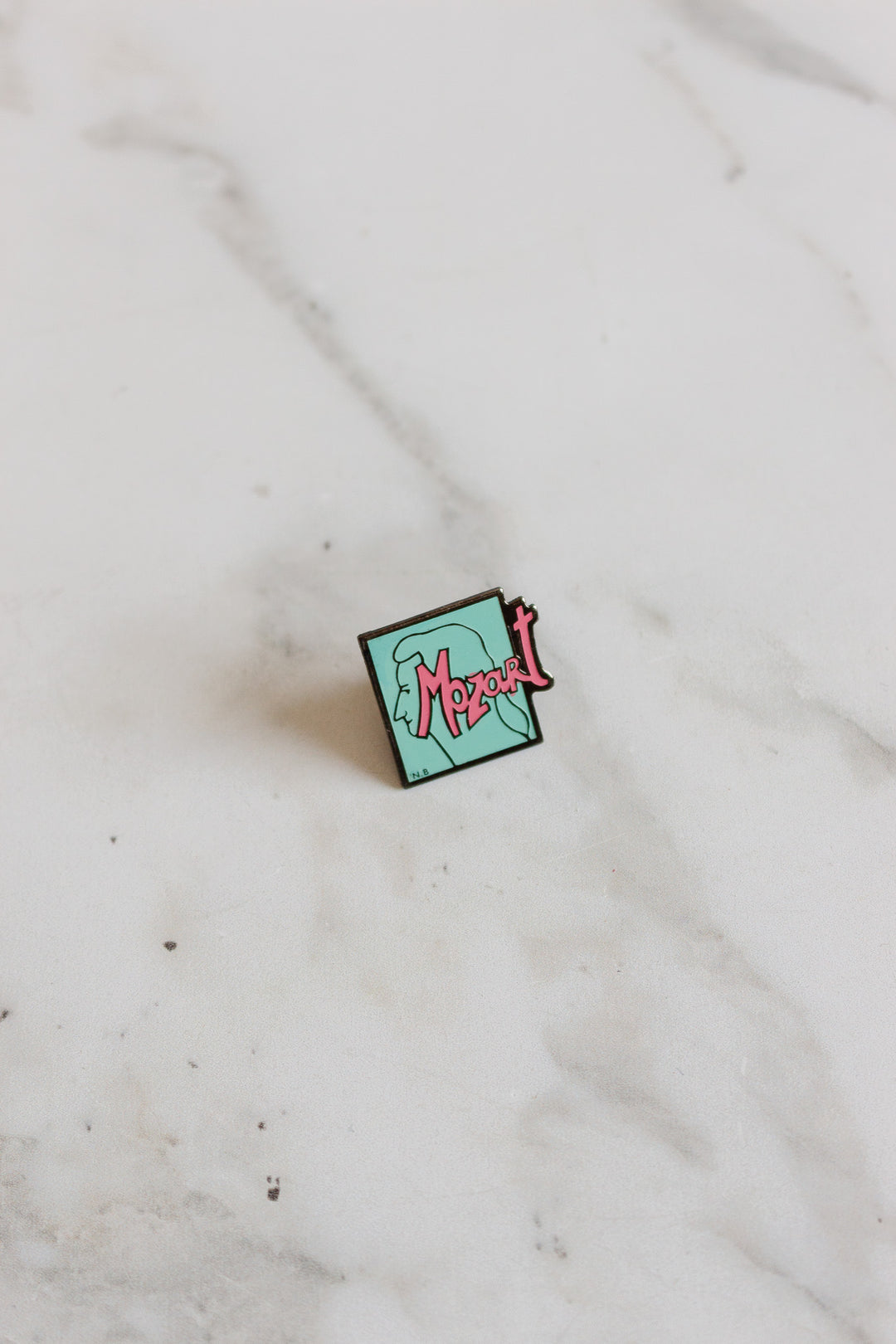 vintage french enamel mozart pin