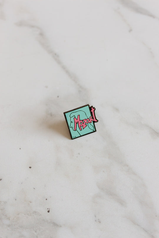 vintage french enamel mozart pin