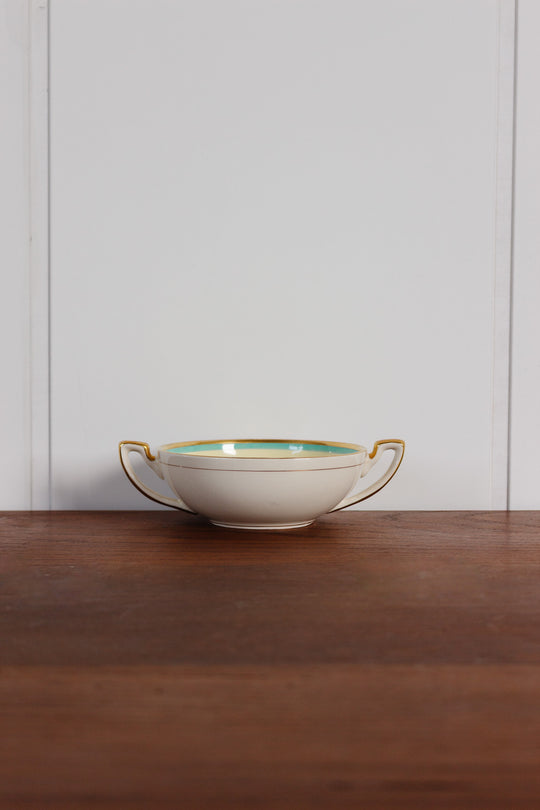 antique art deco myotts staffordshire teacups, set of 8