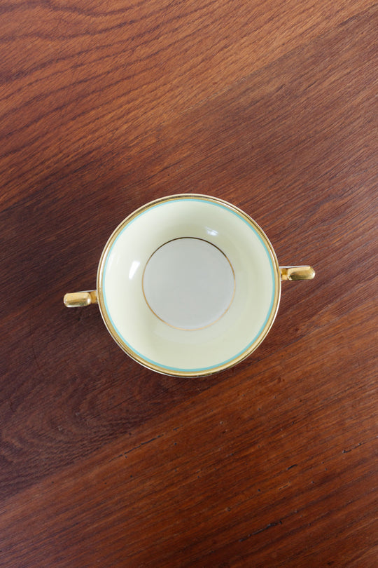 antique art deco myotts staffordshire teacups, set of 8