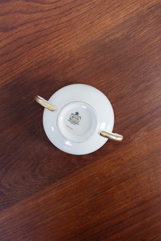 antique art deco myotts staffordshire teacups, set of 8