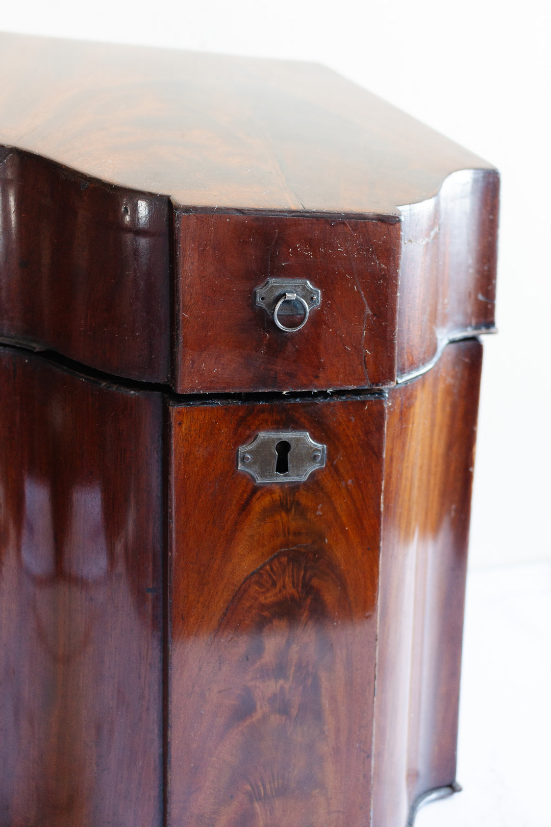 antique 18th century George III English mahogany cutlery box