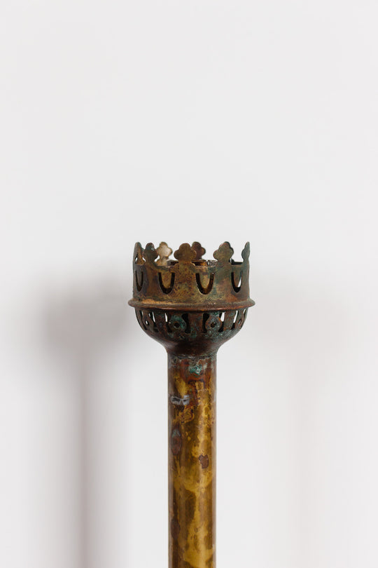 pair of antique french torch candlesticks