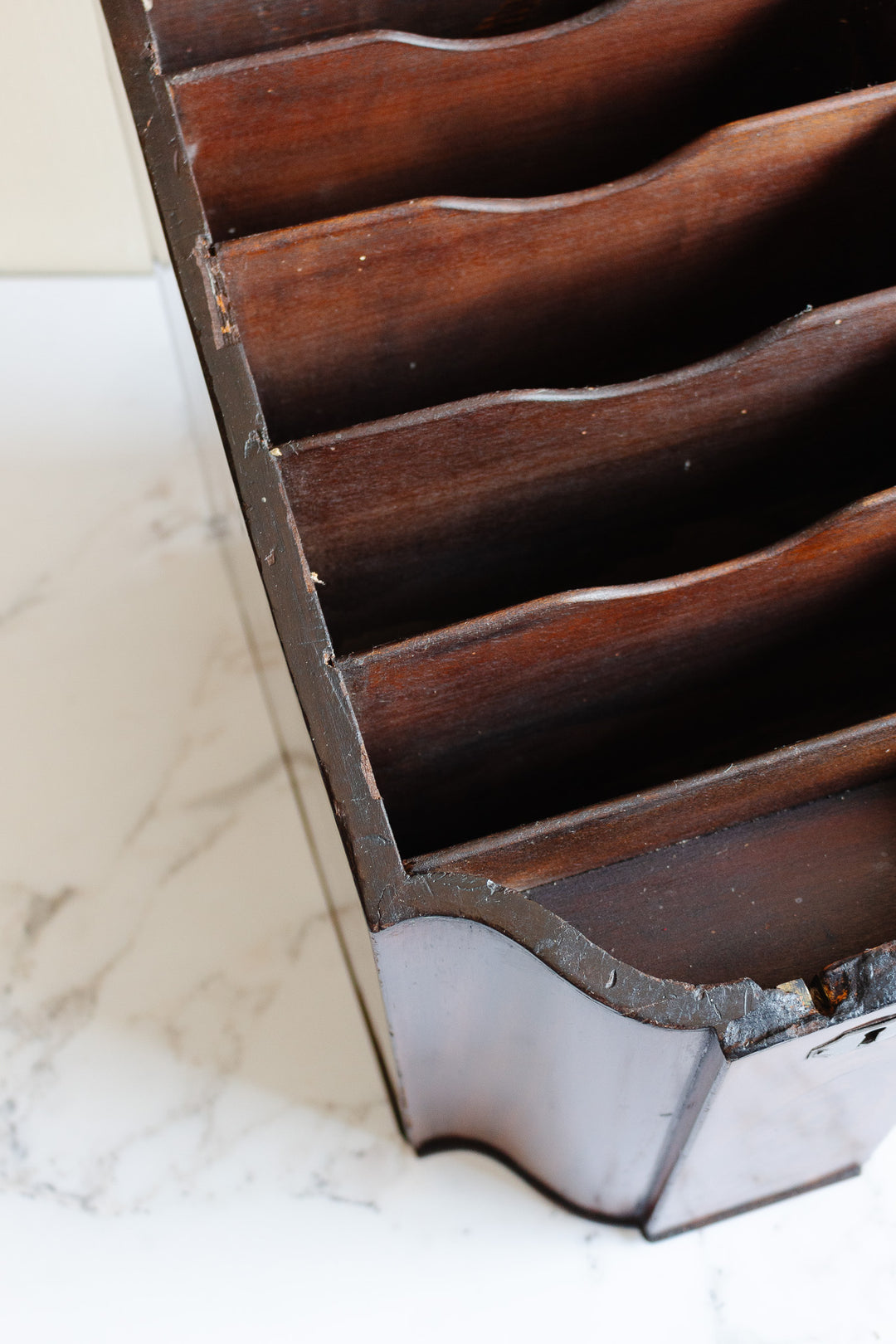 antique 18th century George III English mahogany cutlery box