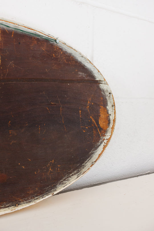 antique English gilt wood and beveled glass mirror