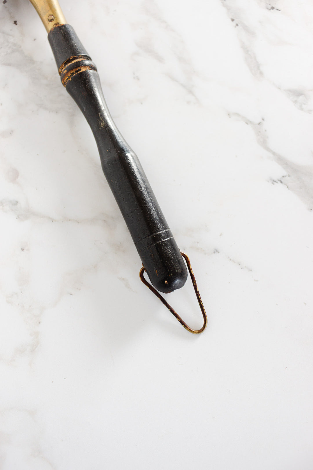 antique french brass and ebony kitchenware