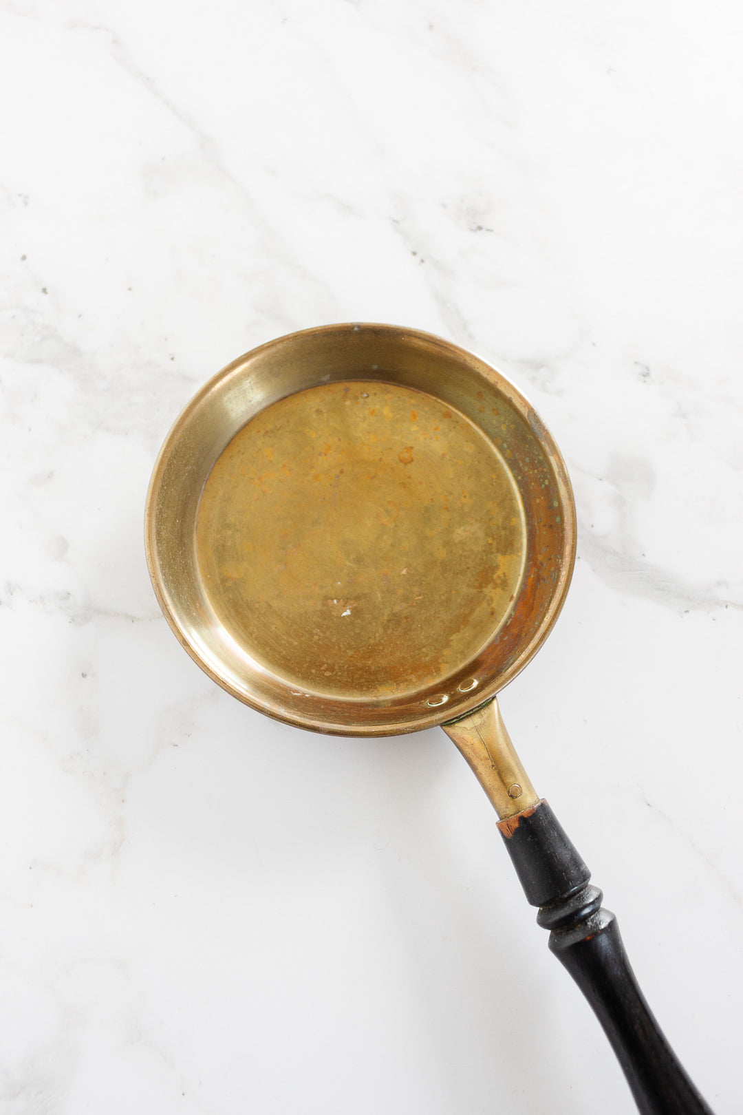 antique french brass and ebony kitchenware