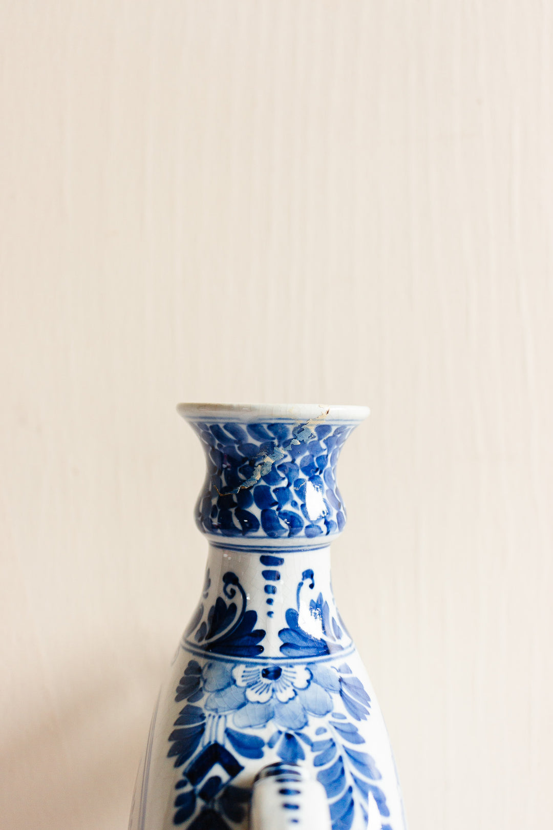 19th century Joost Thooft & Labouchere for Porceleyne Fles Delft ware vase