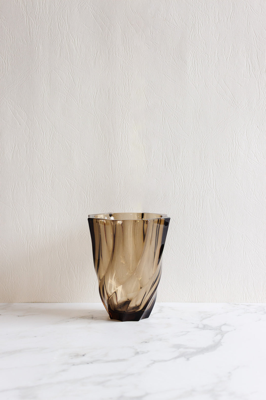 vintage french smokey glass vase