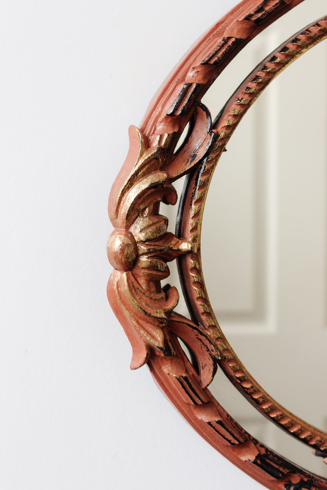 vintage italian hand painted reproduction mirror