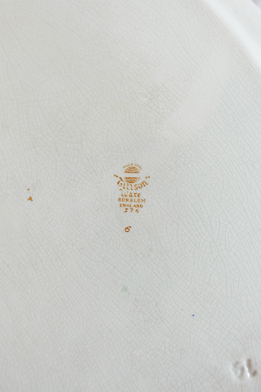 antique English tillson ware burslem platter