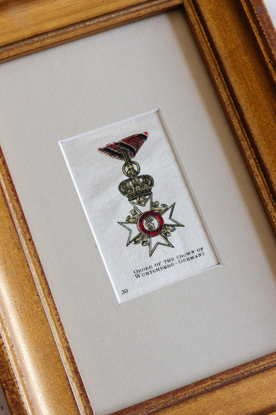 antique 1910 framed tobacco silks