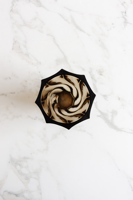 vintage french smokey glass vase