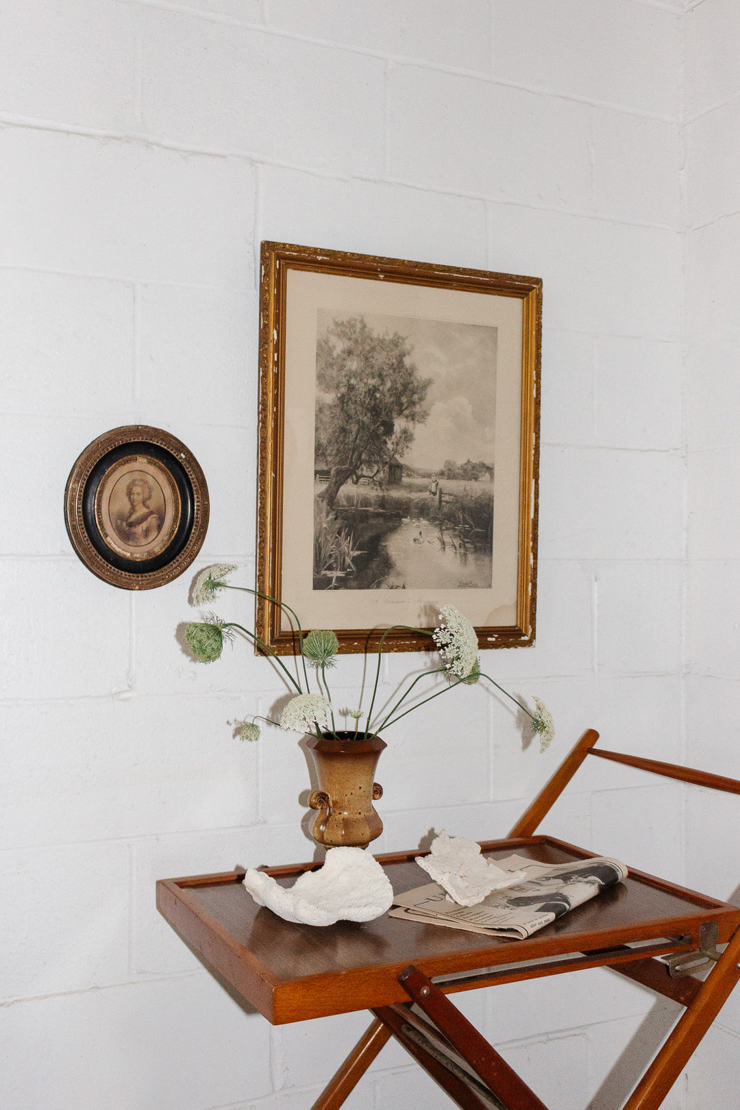 antique English framed lithograph, “A Summer’s Morning”